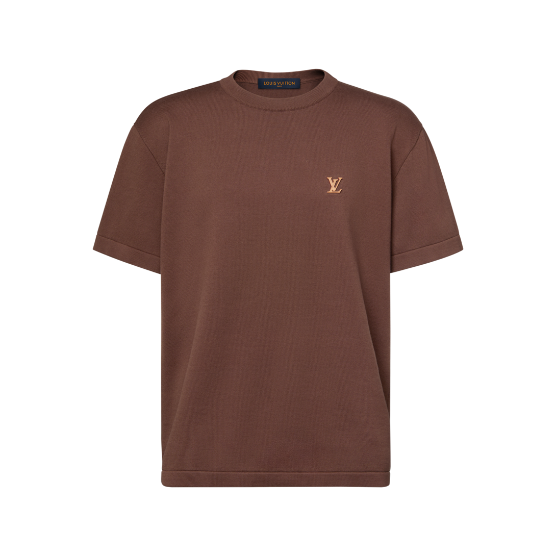 Short-Sleeved Crewneck With Signature - Luxury Brown | LOUIS VUITTON